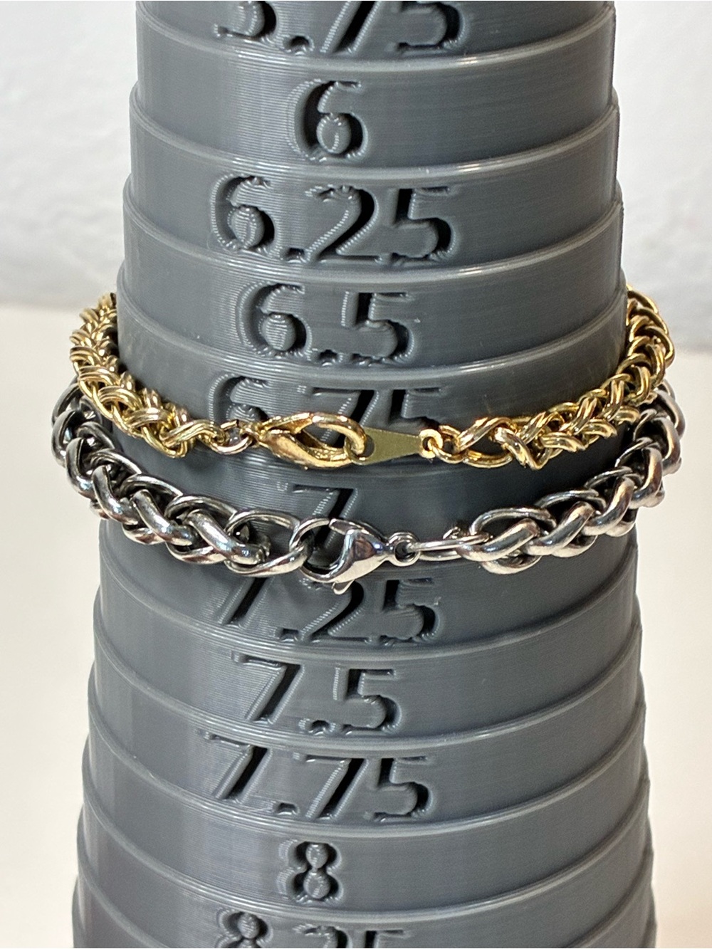 Gold and Silver Braided Rope Chain Bracelet High Low Timeless Every Day Easy - Picture 6 of 15